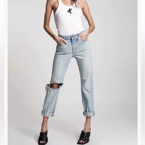 One X Teaspoon‎ Awesome Baggies Jeans Light Wash Distressed Le Surf Sz 28 NWT